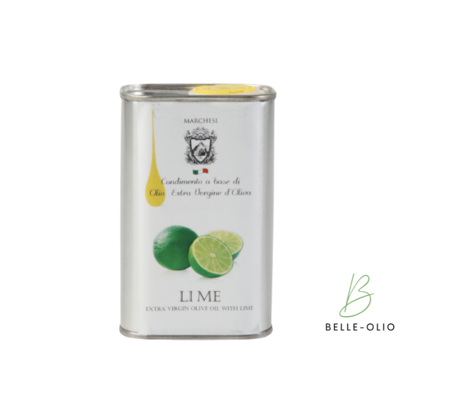 Olio Extra Vergine Lime Blik 250ml- Olijfolie gearomatiseerd met Limoen