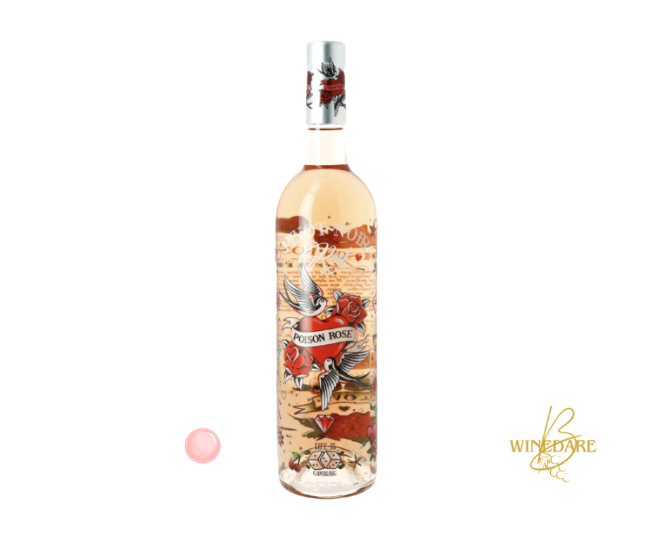 VIGNOBLES VELLAS, PAYS D'OC IGP POISON ROSÉ , Aroma's van zomerfruit en citrustonen met een mooie mineraliteit
