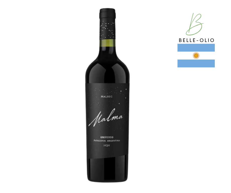 Malma Universo Malbec - Een heerlijke fruitige en kruidige Malbec uit Patagonië, met een intens aroma van rijpe pruimen, violet en kruidige accenten