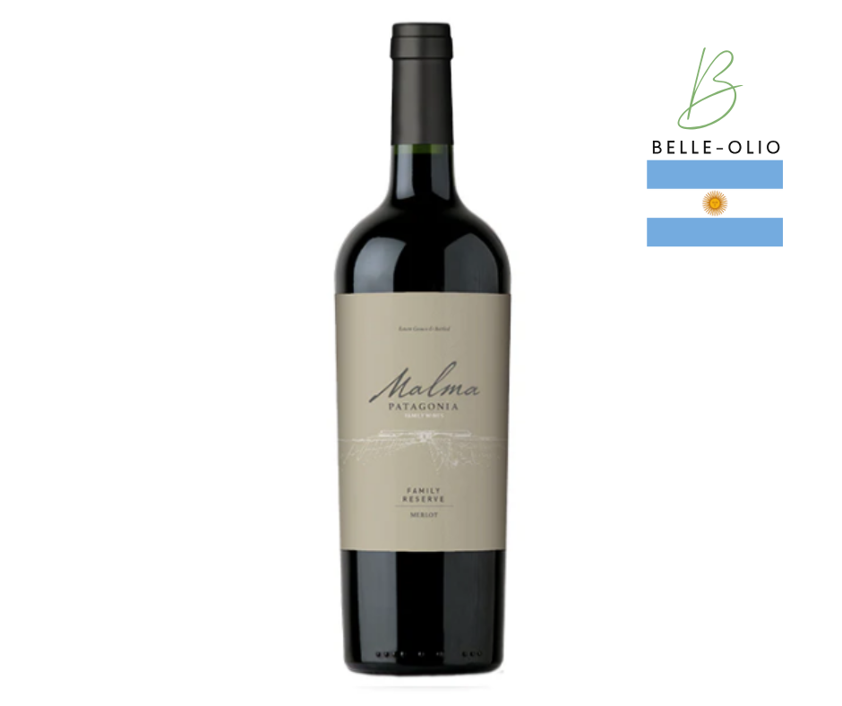 Malma Reserva de Familia Merlot- Fruitige Merlot uit Patagonië met een fruitig en smakelijk palet, robuuste tannines en een vinnig einde