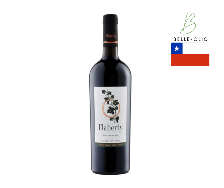 Flaherty Wines Tequal Vineyard Tempranillo - Een dry-farmed Tempranillo uit Chili met een vrolijk aroma van wilde kersen en bramen. Stevig, strak en pittig