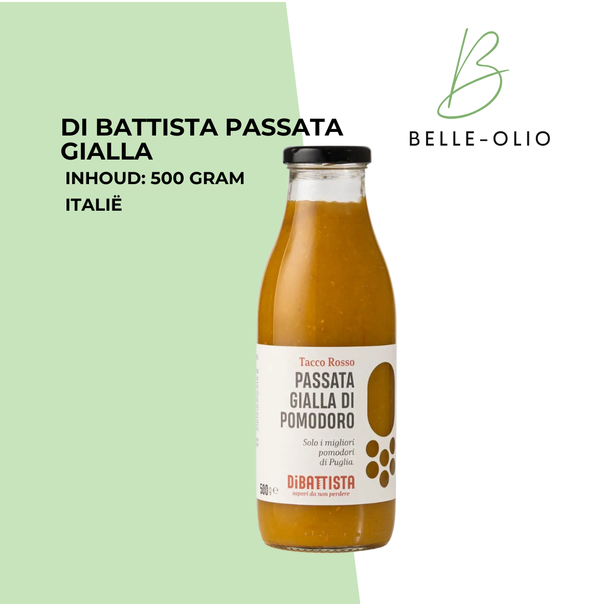 Di Battista Passata Gialla - smaakvolle Passata uit Italië - FLES 500 gr