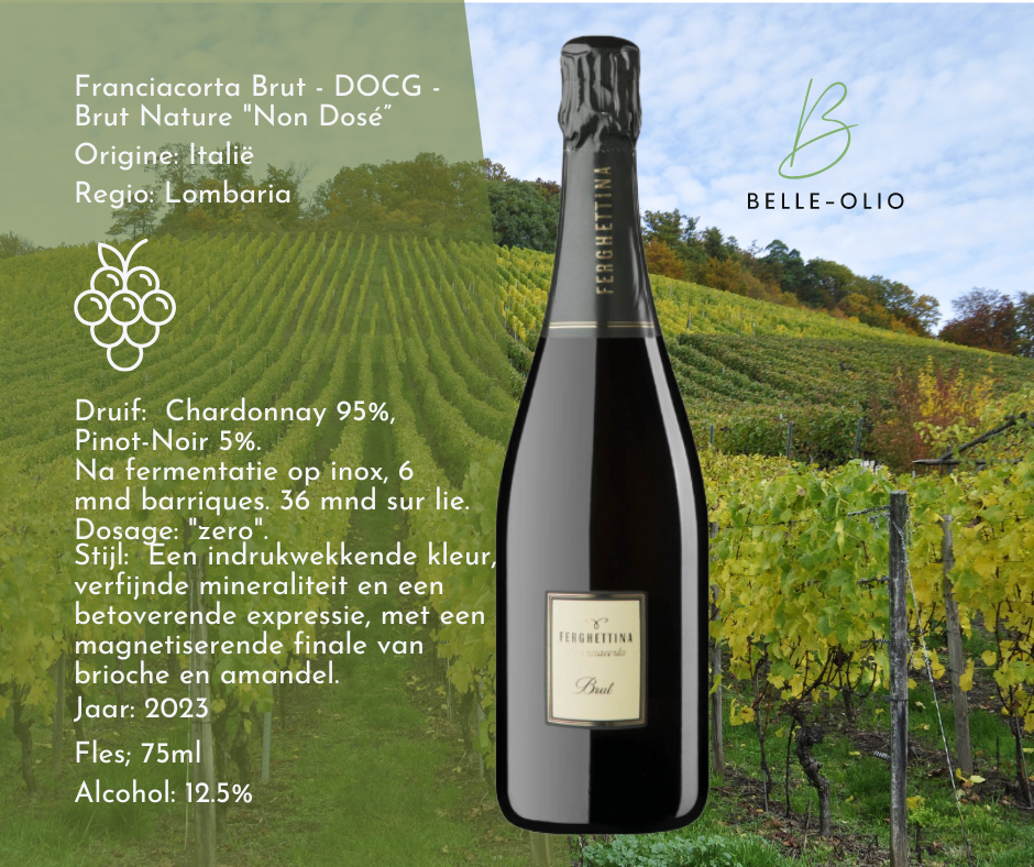 Franciacorta Brut - DOCG - Brut Nature "Non Dosé - Ontdek de Unieke Italiaanse Elegantie