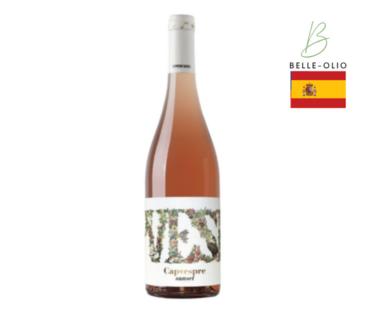 Sunset Capvespre Rosé - Fruitige zalmroze rosé met een verfrissend aroma van rood fruit, ziltige toets en speelse zuurtjes