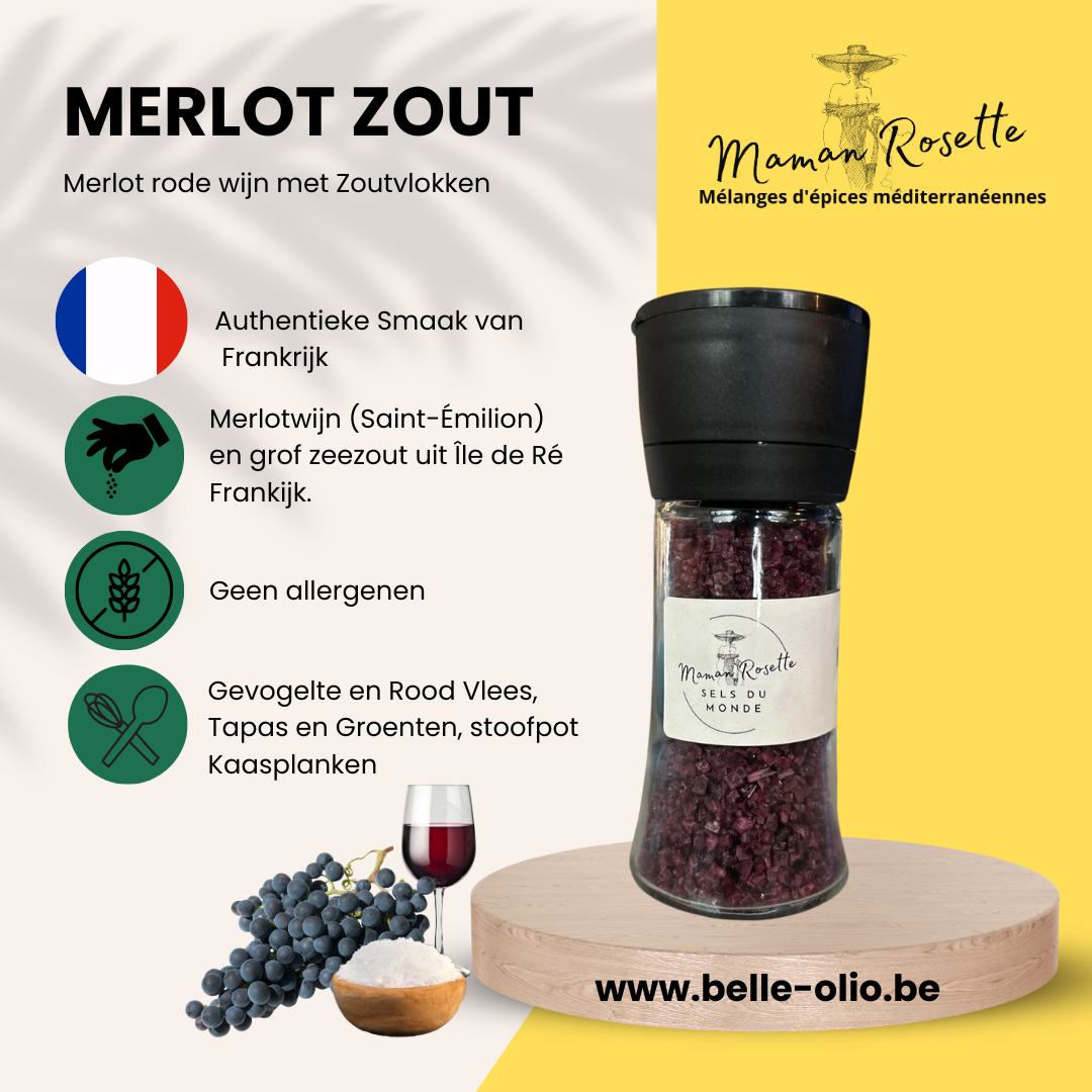 Merlot Wijn & Zeezout Mengeling: De Perfecte Combinatie 70gr