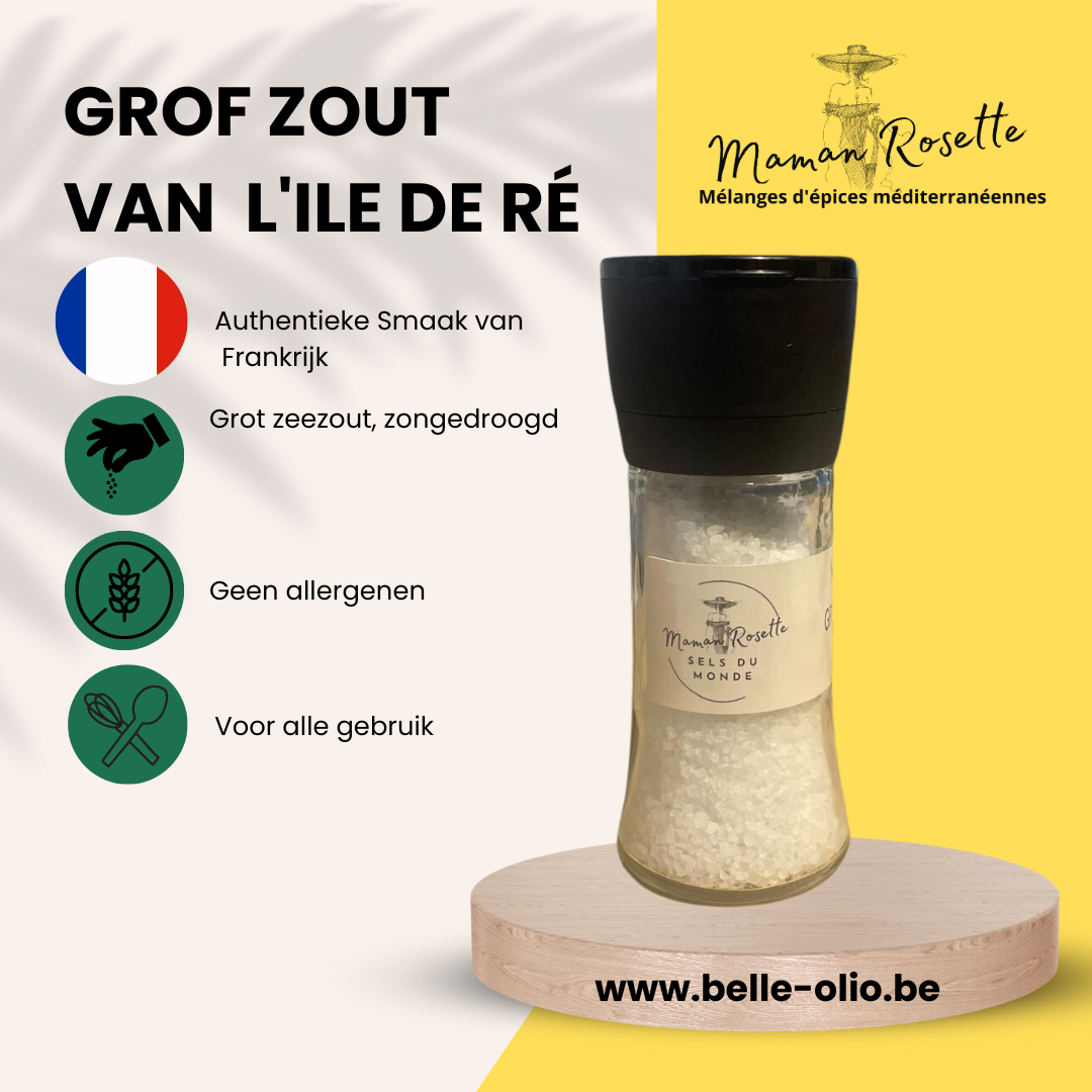 Grof zout van  l'Ile de Ré in navulbare zoutmolen