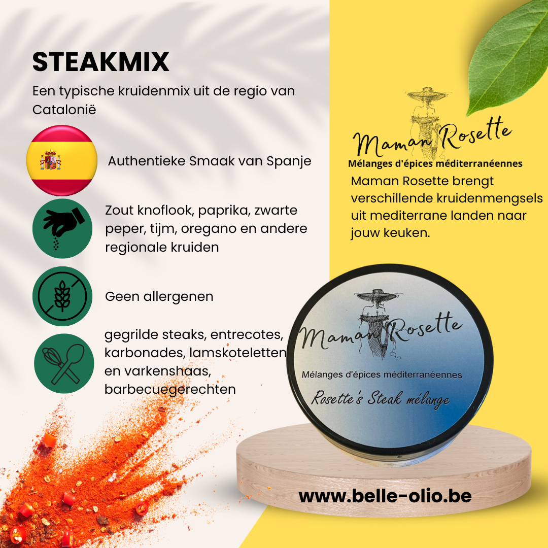 Catalaanse Steakmix  100gr - Beleef een Catalaanse Smaaksensatie.