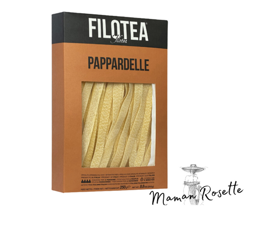 Pappardelle 250gr -  tarwegriesmeel, eieren  - Perfect voor Wildsauzen, Proef de Traditie.