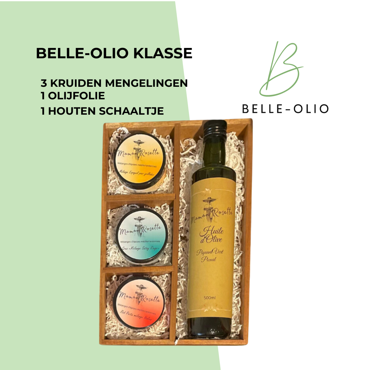 Maman Rosette "Cadeaubox" - Drie kruidenmengsels  - een Premium olijfolie