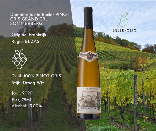 Domaine Justin Boxler PINOT GRIS GRAND CRU BRAND 2018 - Laat je verrassen door de verfijnde en volle smaken van deze Grand Cru,