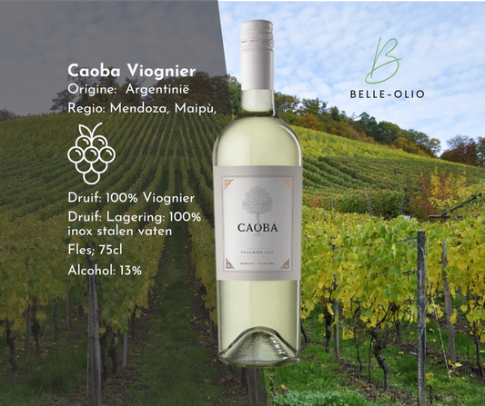 Caoba Viognier - Heldere en aromatische Argentijnse Viognier uit Mendoza met een kruidige toets