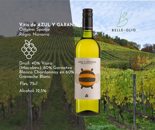 Vitis de Azul y Garanza - 40% Viura (Macabeo). 60% Garnatxa Blanca. Een Reis door de Spaanse Terroir