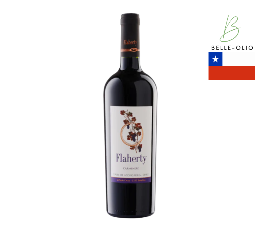 Flaherty Wines Ocoa Vineyard Carmenere - Een oprechte Chileense Carmenere met de typische smaken van zwarte pruimen, kruiden en donkere chocolade