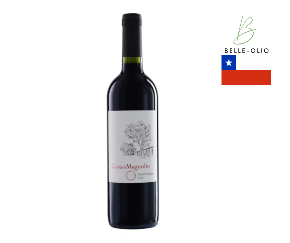 Flaherty Wines Casa del Magnolio 4 cepas - Geweldige Chileense blend met de kracht van Tempranillo, het rood fruit van Cabernet, gedroogd fruit van de Pais en specerijen van de Syrah